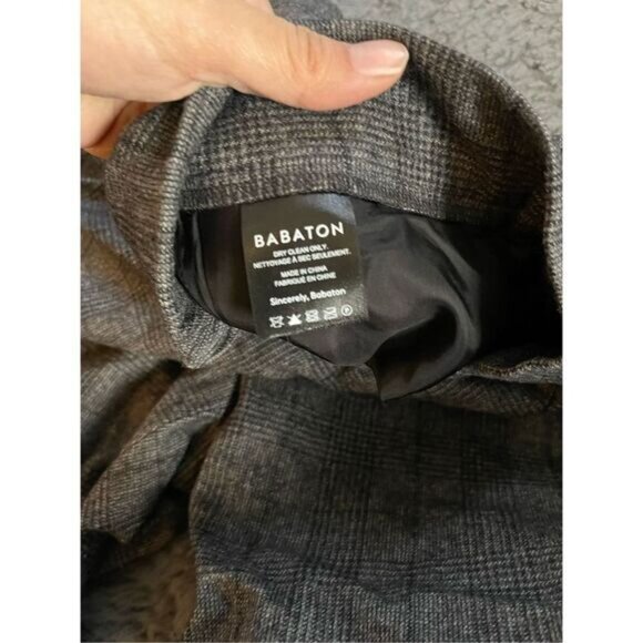 NWT aritzia babaton wool cashmere plaid Conan pants 16‎ - Picture 10 of 10